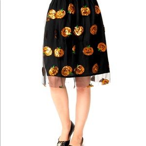 Unique Vintage Pumpkin Skirt